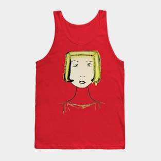 retro art portrait Tank Top